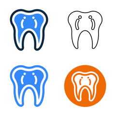 Tooth icon design, vector graphics