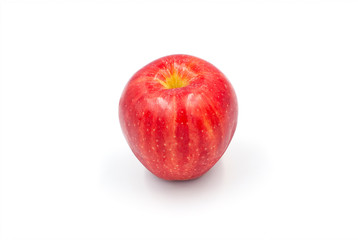 Beautiful shot of a fresh red apple isolated on white background, clipping path included.