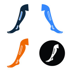 Ankle, foot, leg icon design