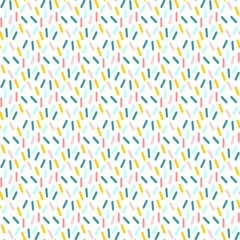 Fototapeta na wymiar Ice cream confetti sprinkle seamless pattern 