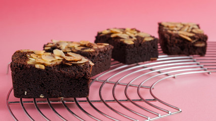 fleshly baked almond brownies
