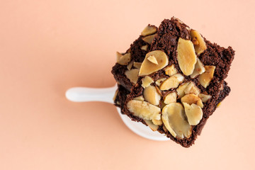 fleshly baked almond brownies