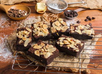 fleshly baked almond brownies