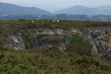 Fototapeta na wymiar Asturias. Cape of Busto. Spain. Aerial Drone Photo