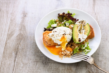 A healthy and balanced breakfast plate.