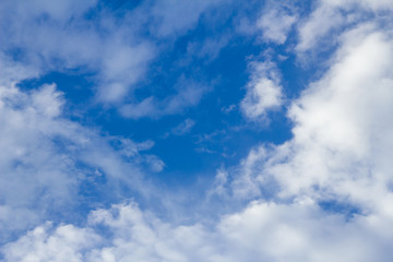 Large blue sky with clouds
