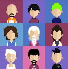 Collection of avatars  ( Man and woman Characters )