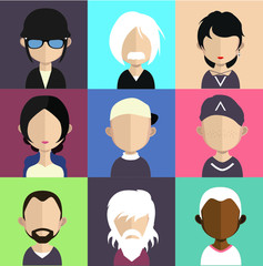 Collection of avatars  ( Man and woman Characters )