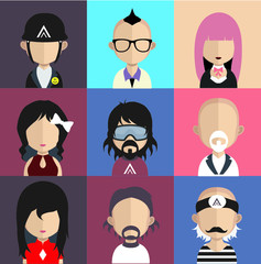 Collection of avatars  ( Man and woman Characters )