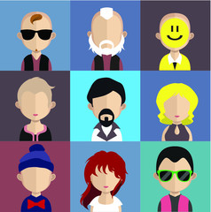 Collection of avatars  ( Man and woman Characters )