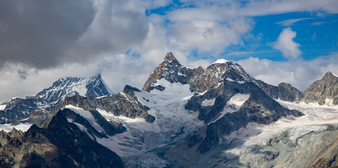 Obraz premium the Ober Gabelhorn (4063 m). It is a mountain in the Pennine Alps in Switzerland, located between Zermatt and Zinal.
