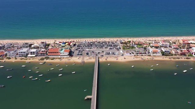 aerial view of the Faro beach - Portugal