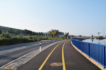 Ortseinfahrt Punat (Kroatien/Krk)