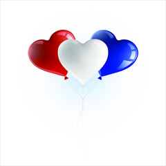 Fototapeta na wymiar Heart shaped balloons with colors and flag of NETHERLANDS vector illustration design. Isolated object.