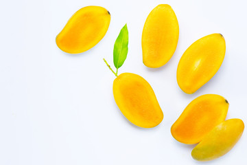 Tropical fruit, Mango  on white background.