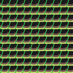 Vector seamless pattern texture background with geometric shapes, colored in black, green, brown colors.