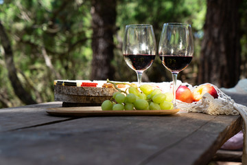 picnic with wine