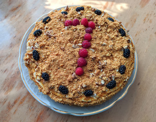 birthday cake with the number 7