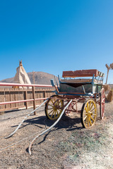 Wild west style horse wagon - cowboy times concept