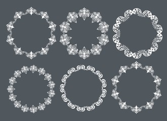 vector set of vintage frames