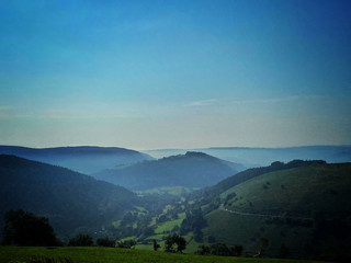 mountain landscape with fog