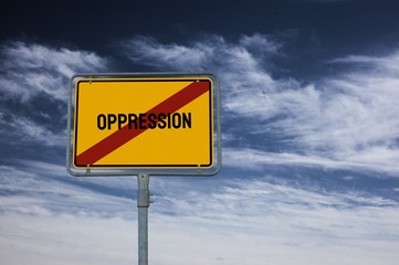 Oppression - BLACK LIVES MATTER - Image, Illustration with words related to the topic BLACK LIVES...