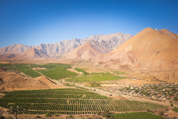 Fields and mountains