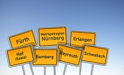 Städte der Metropolregion Nürnberg