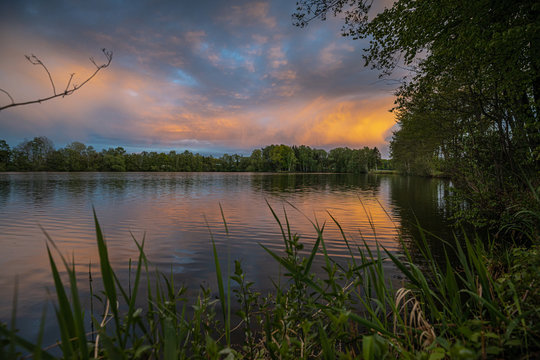 Abendrot am hasesee