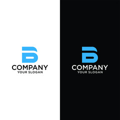 Initial blue letter BD DB Logo Design with black and white Background Vector Illustration Template.