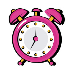 alarm clock pop art flat style icon
