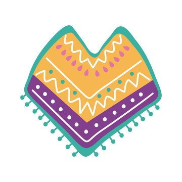 recommend clip art: mexican culture poncho flat style