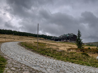 Strzecha Akademicka hostel in the Giant Mountains. Poland.