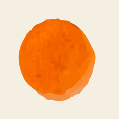 Orange watercolor circle. Watercolor circle background texture art design template for logo, icon, sign. Vector watercolor circle elements for creative design. Vector illustration.