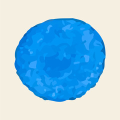 Blue watercolor circle. Watercolor circle background texture art design template for logo, icon, sign. Vector watercolor circle elements for creative design. Vector illustration.