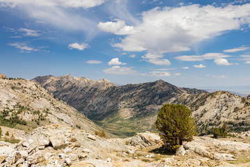 Morning view of the beautiful landscape around the Ruby Crest Trail