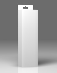 3D Illustration of Blank Tall Product Box Front