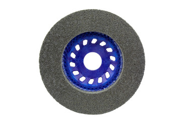 Abrasive circle for stainless steel resurfacing, isolate on white.