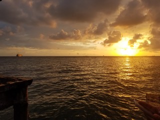 atardecer en el golfo de mexico