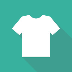 Tshirt icon. dress vector icon. clothing icon dress   with long shadow 