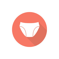  underwear icon. shorts vector icon. clothes clothing icon dress  with long shadow 