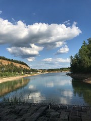 Fototapeta premium landscape with lake