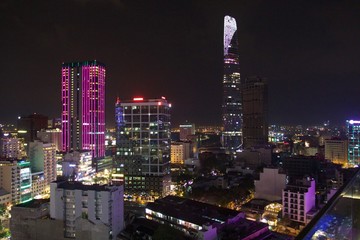 Ho Chi Minh  skyline at night