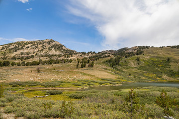 Morning view of the beautiful Favre Lake
