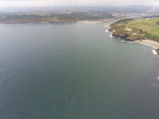 Ortiguera. Coast of Asturias,Spain. Aerial Drone Footage