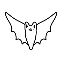 halloween bat flying line style