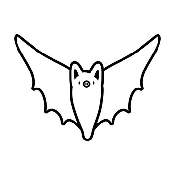 recommend clip art: halloween bat flying line style