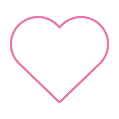 pink heart line style icon