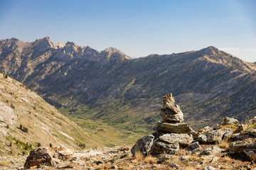 Morning view of the beautiful landscape around the Ruby Crest Trail