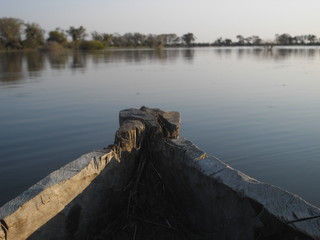 mocoro boat in the Okavango Delta